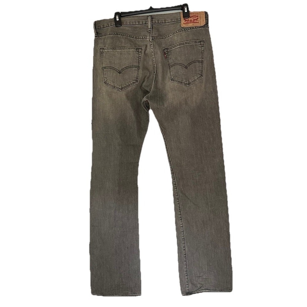 Vintage‎ Levis 501 Jeans Mens 36X34 Gray Button Fly Straight Denim Pants Western